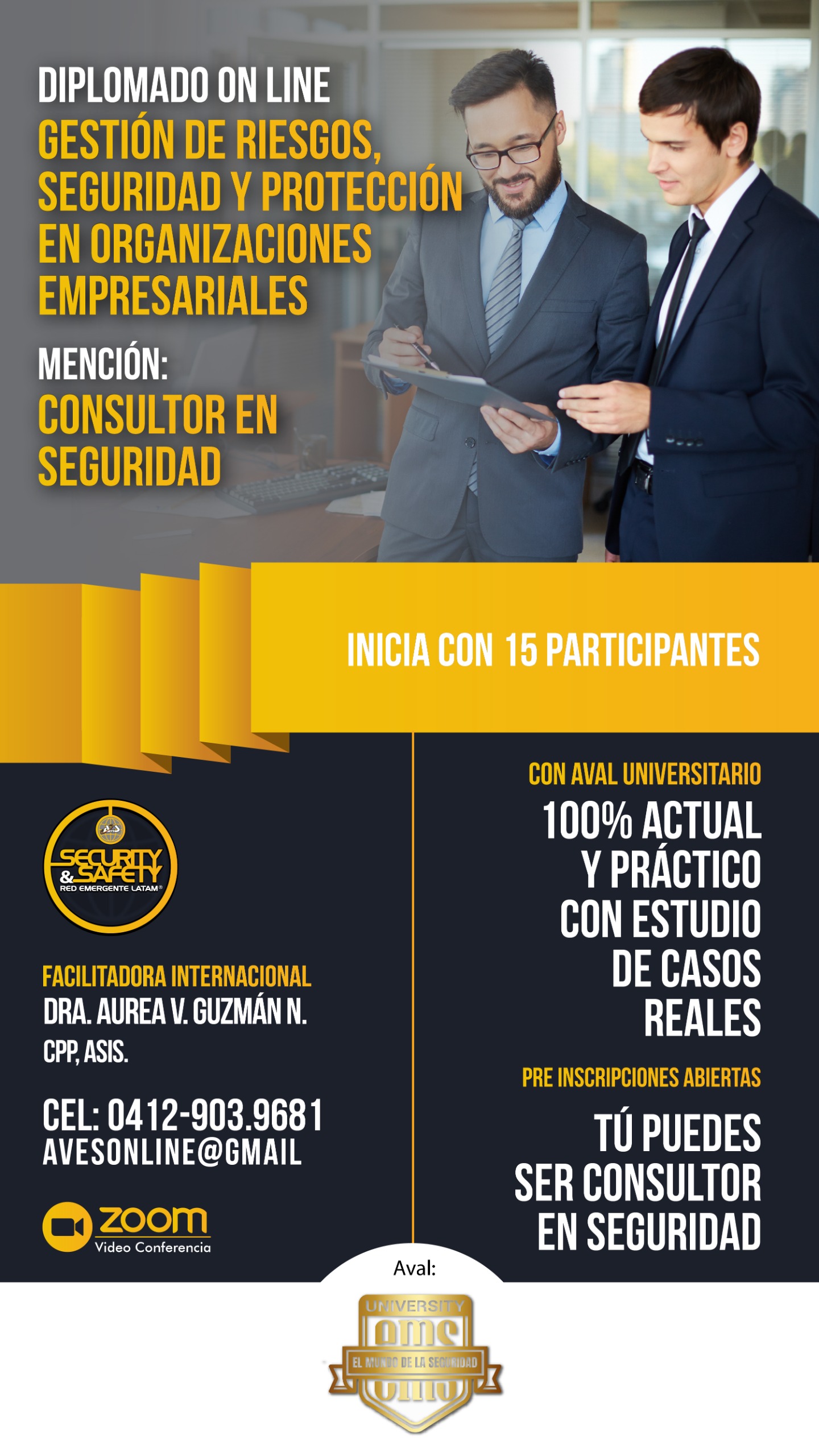 Pre-Inscripción Diplomado Consultor en Seguridad 2025